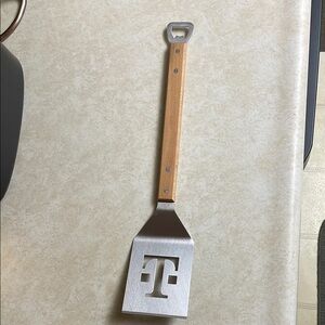T-Mobile Stainless Steel and Wood Spatula with Bottle Opener